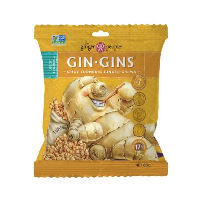 The Ginger People Gin Gins Ginger Chews Spicy Turmeric 60g